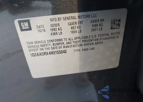 2017 Cadillac Ats Standard z USA, uszkodzony, nr VIN 1G6AA5RX4H0153042